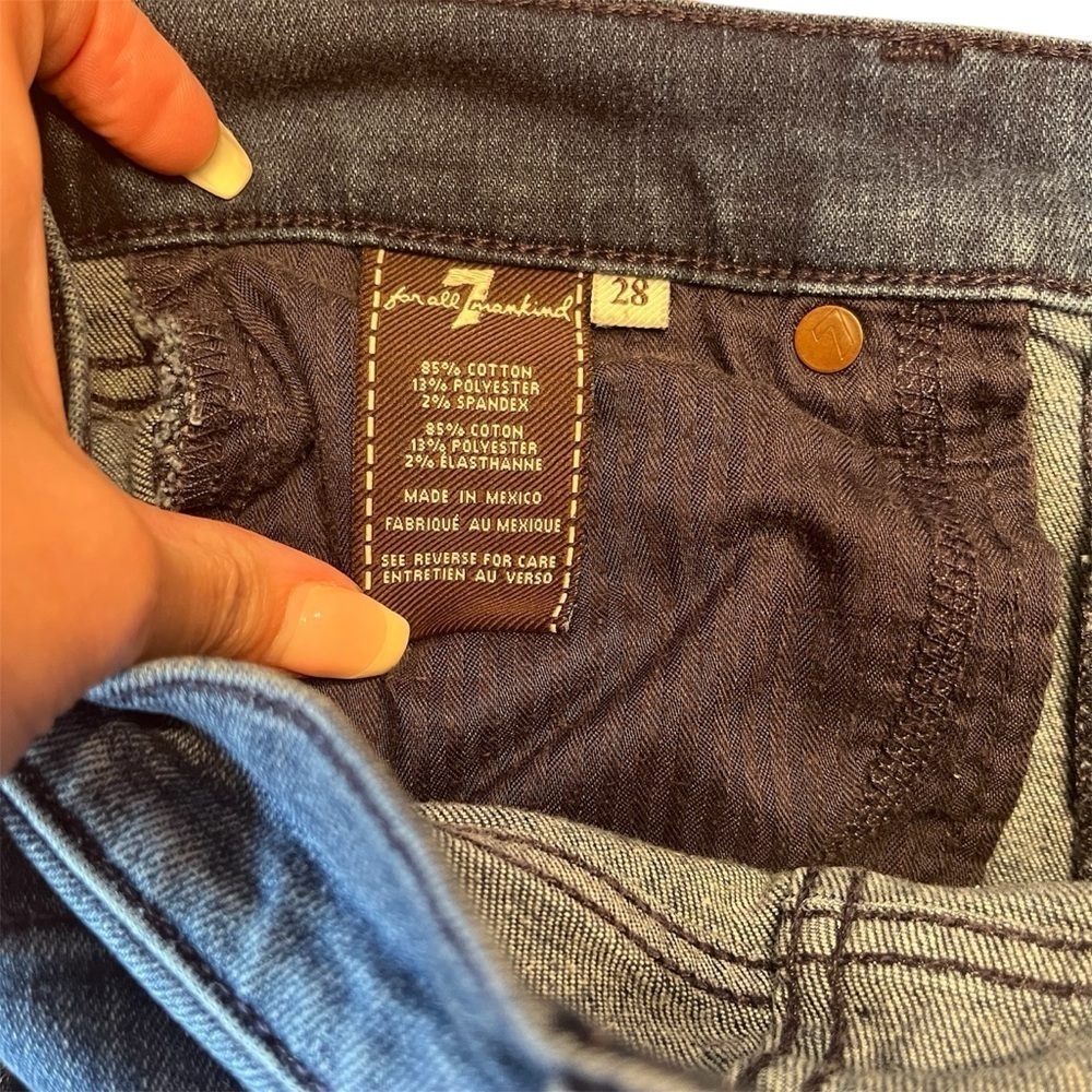 7 for All Mankind The Slim Cigarette Jean Size 28 - Picture 7 of 8